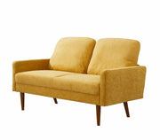 Loveseat Sofa, European Style With Sleek Design, Modern & Vintage Flair, Upholstered 2 Seater Couch - R&R Furniture Gallery (Fountain Valley, CA)