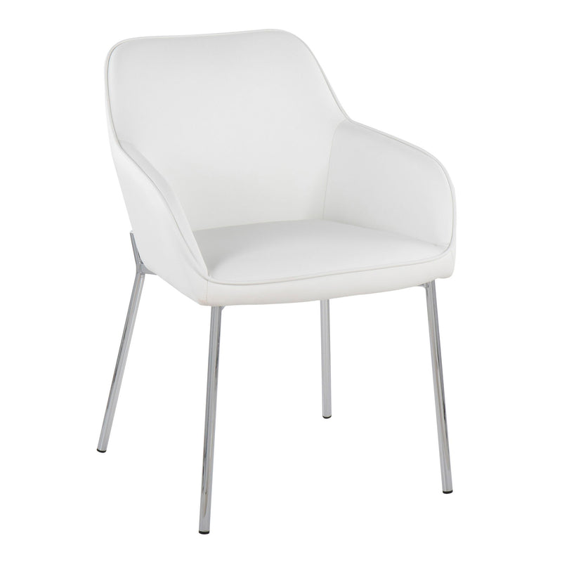 Set of two Lumi Source Daniella contemporary modern dining chairs with sleek design and neutral upholstery.