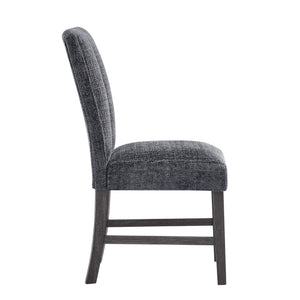 Dining Chair With Padded Seating And Back (Set of 2) - Dark Gray
