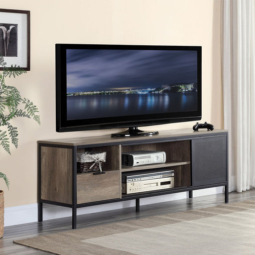 Nantan - 21" TV Stand - Rustic Oak & Black - R&R Furniture Gallery (Fountain Valley, CA)