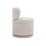 TOV Furniture Amaya swivel desk chair with modern design, black upholstery, and adjustable height, ideal for office or study space.
