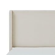 Carmen - King Size Upholstered Wingback Bed - Ivory - R&R Furniture Gallery (Fountain Valley, CA)