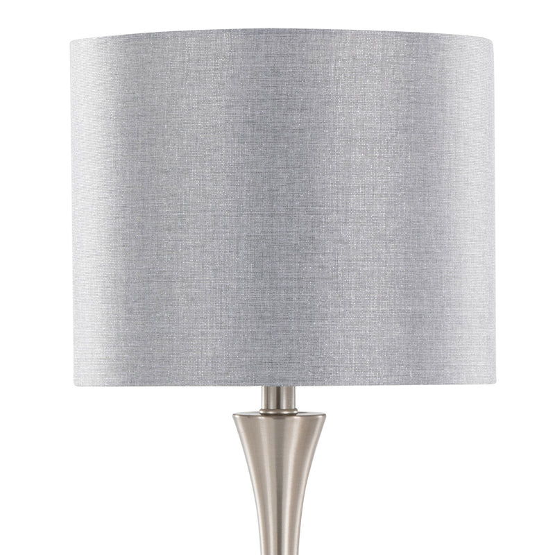 Set of two Lumi Source Lenuxe contemporary table lamps with built-in USB ports, featuring modern design and sleek finishes.