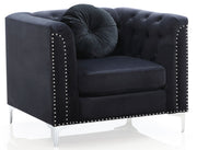 Contemporary sloped arm chair by Glory Furniture with plush cushioning and modern design in a stylish living room setting.