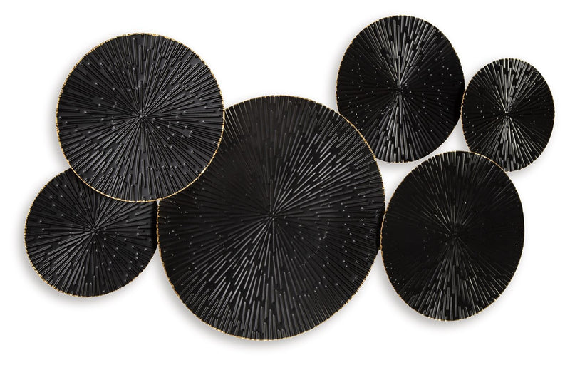 Rhetlen - Wall Decor - Black / Gold Finish - R&R Furniture Gallery (Fountain Valley, CA)
