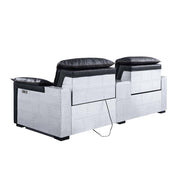 Misezon - Power Motion Recliner - Black Top Grain Leather & Aluminum - R&R Furniture Gallery (Fountain Valley, CA)