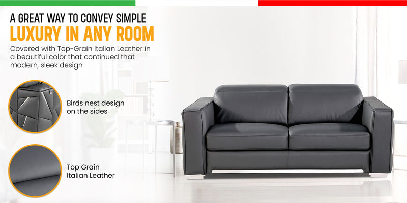 1120 - Leather Loveseat - R&R Furniture Gallery (Fountain Valley, CA)