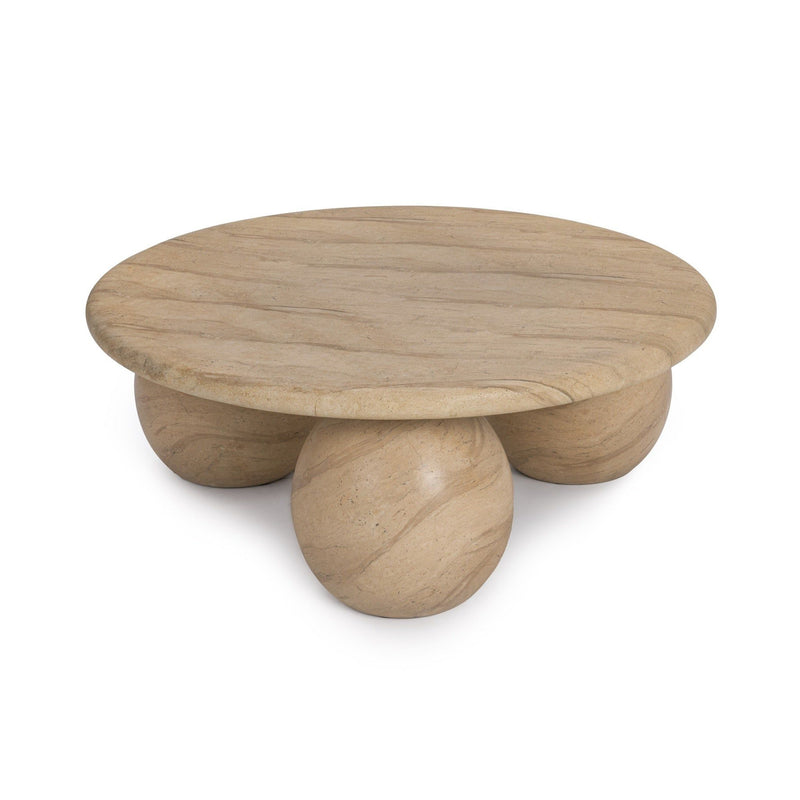 Elaria - Outdoor Round Coffee Table - Beige - R&R Furniture Gallery (Fountain Valley, CA)