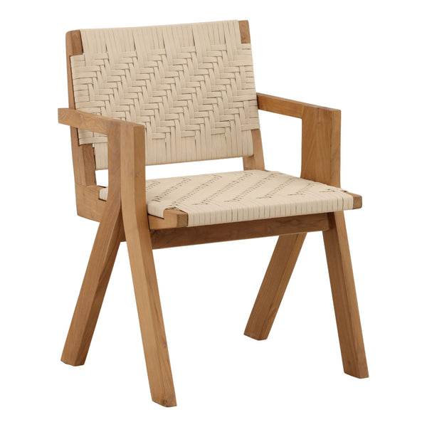 Mesa - Outdoor Dining Chair - Cream And Natural