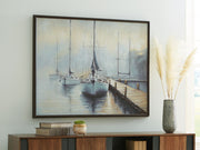 Worthney - Wall Art - Blue / White / Brown - R&R Furniture Gallery (Fountain Valley, CA)