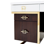 Belmont Place - Desk - White / Dark Brown - R&R Furniture Gallery (Fountain Valley, CA)