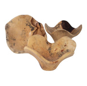 Set of three light brown Tamarine wood wall art pieces by Uttermost, featuring natural textured wood decor for modern interior design