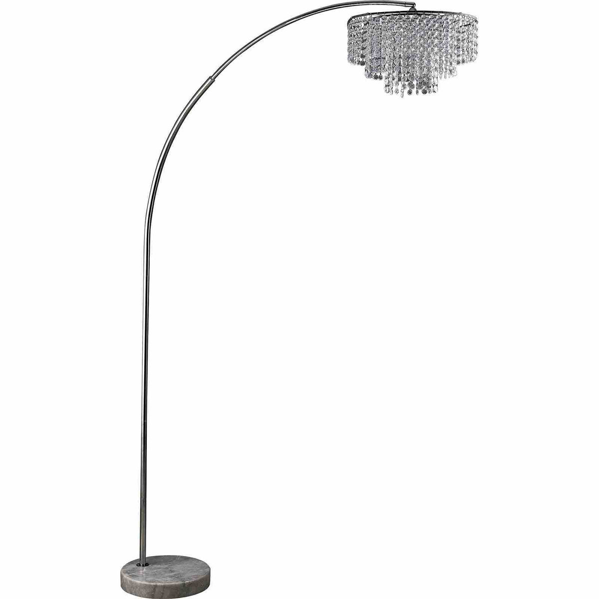 Julie - 62"H Crystal Chrome Arch Lamp