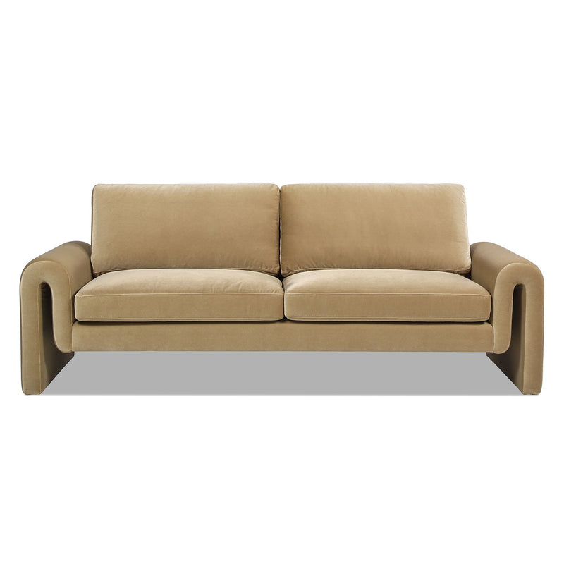 Mason - Arched Arm Sofa - Camel Brown Beige - R&R Furniture Gallery (Fountain Valley, CA)
