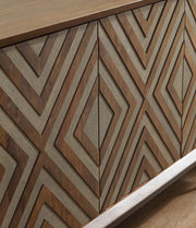 Dreggan - Accent Cabinet - Brown / Gold Finish - R&R Furniture Gallery (Fountain Valley, CA)