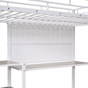 Metal Loft Bed With Desk, 3 Shelves And Ladder - R&R Furniture Gallery (Fountain Valley, CA)
