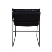 Luberzo - Accent Chair - Distress Espresso Top Grain Leather & Matt Iron - R&R Furniture Gallery (Fountain Valley, CA)