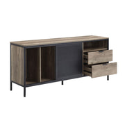 Nantan - 28" TV Stand - Rustic Oak & Black - R&R Furniture Gallery (Fountain Valley, CA)