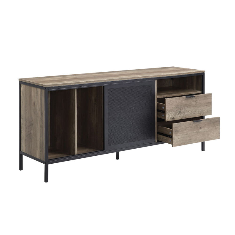 Nantan - 28" TV Stand - Rustic Oak & Black - R&R Furniture Gallery (Fountain Valley, CA)