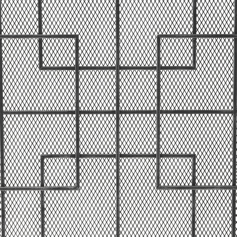 Noble House Dorothy modern single panel iron fireplace screen with decorative design for a stylish fireplace protection.