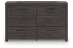 Prendonea - Six Drawer Dresser - Charcoal - R&R Furniture Gallery (Fountain Valley, CA)