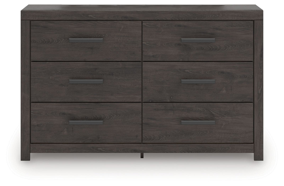 Prendonea - Six Drawer Dresser - Charcoal - R&R Furniture Gallery (Fountain Valley, CA)