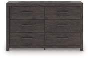Prendonea - Six Drawer Dresser - Charcoal - R&R Furniture Gallery (Fountain Valley, CA)