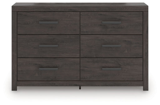 Prendonea - Six Drawer Dresser - Charcoal - R&R Furniture Gallery (Fountain Valley, CA)