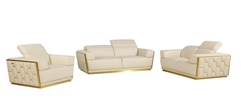 1111 - 3-Piece Sofa Set With Adjustable Headrest