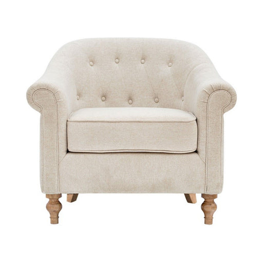 Fayette - Tufted Accent Arm Chair - Cream - R&R Furniture Gallery (Fountain Valley, CA)
