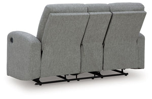 Gauntlet - Double Recline Loveseat With Console - Sterling - R&R Furniture Gallery (Fountain Valley, CA)