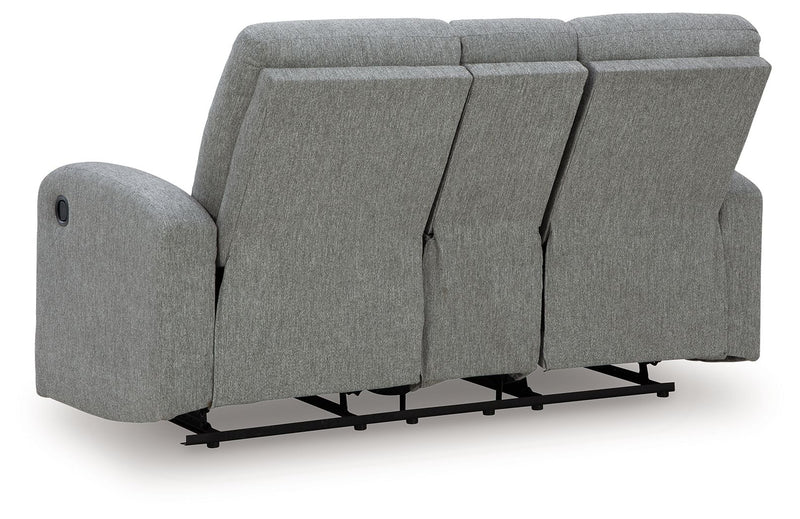 Gauntlet - Double Recline Loveseat With Console - Sterling - R&R Furniture Gallery (Fountain Valley, CA)