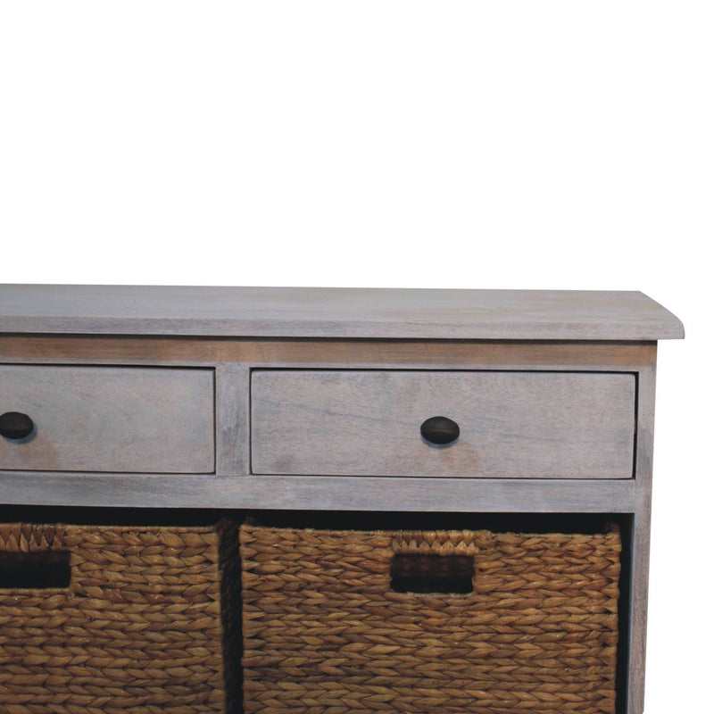 Basket Storage Cabinet - Gray Ash - R&R Furniture Gallery (Fountain Valley, CA)