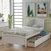 Platform Bed & Headboard, Footboard And Wood Slat Support - R&R Furniture Gallery (Fountain Valley, CA)