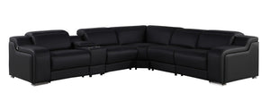 1116 - 6-Piece L-Shaped Sectional Sofa In With 3 Power Recliners & Power Headrests