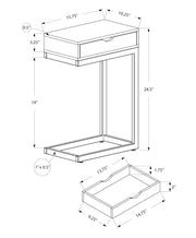 Accent Table, C - Shaped Contemporary & Modern Elegant Design - R&R Furniture Gallery (Fountain Valley, CA)