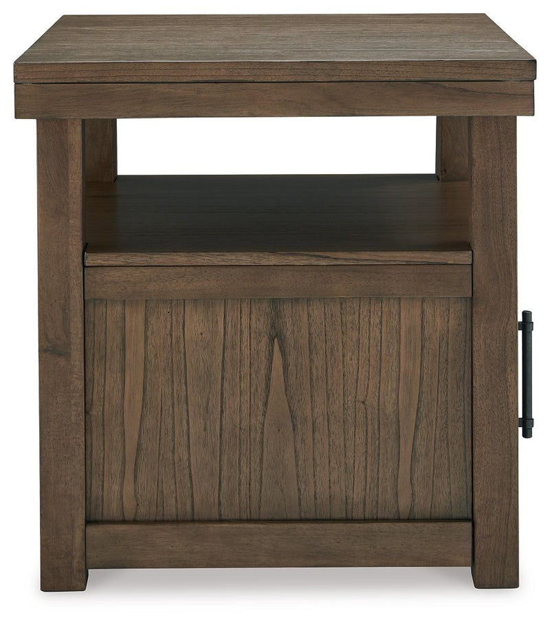 Boardernest - Rectangular End Table - Brown - R&R Furniture Gallery (Fountain Valley, CA)