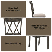 Claudia II - Side Chair (Set of 2) - Beige Fabric & Weathered Gray - R&R Furniture Gallery (Fountain Valley, CA)