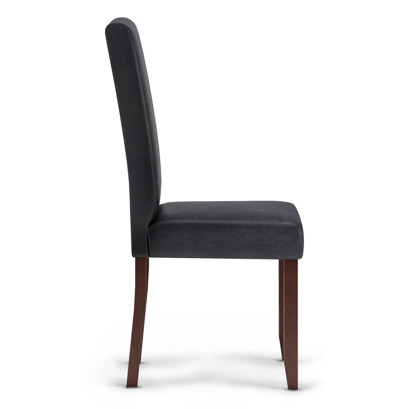 Acadian - Parson Dining Chair (Set of 2) - Distressed Black - R&R Furniture Gallery (Fountain Valley, CA)