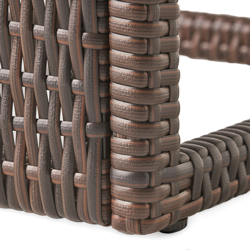 Bucharest - End Table C Shaped Side Table Rattan - Brown - R&R Furniture Gallery (Fountain Valley, CA)