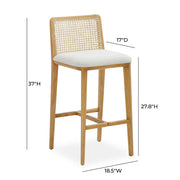 Gerri - Counter Stool - Cream / Natural - R&R Furniture Gallery (Fountain Valley, CA)
