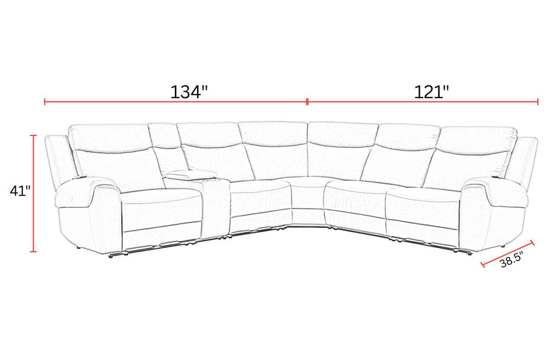 Momentum - Modular Power Reclining Sectional With Power Adjustable Headrests - R&R Furniture Gallery (Fountain Valley, CA)
