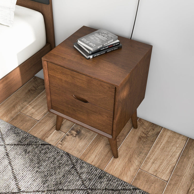 Alexandra - Night Stand With 2 Drawers - Walnut Brown - R&R Furniture Gallery (Fountain Valley, CA)
