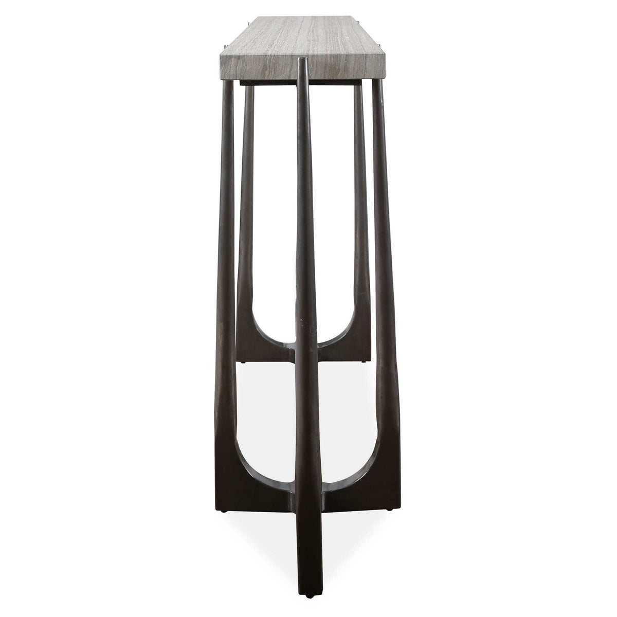 Tapering Off - Console Table - Bronze / Gray