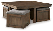 Boardernest - Cocktail Table With 4 Stools (Set of 5) - Brown - R&R Furniture Gallery (Fountain Valley, CA)