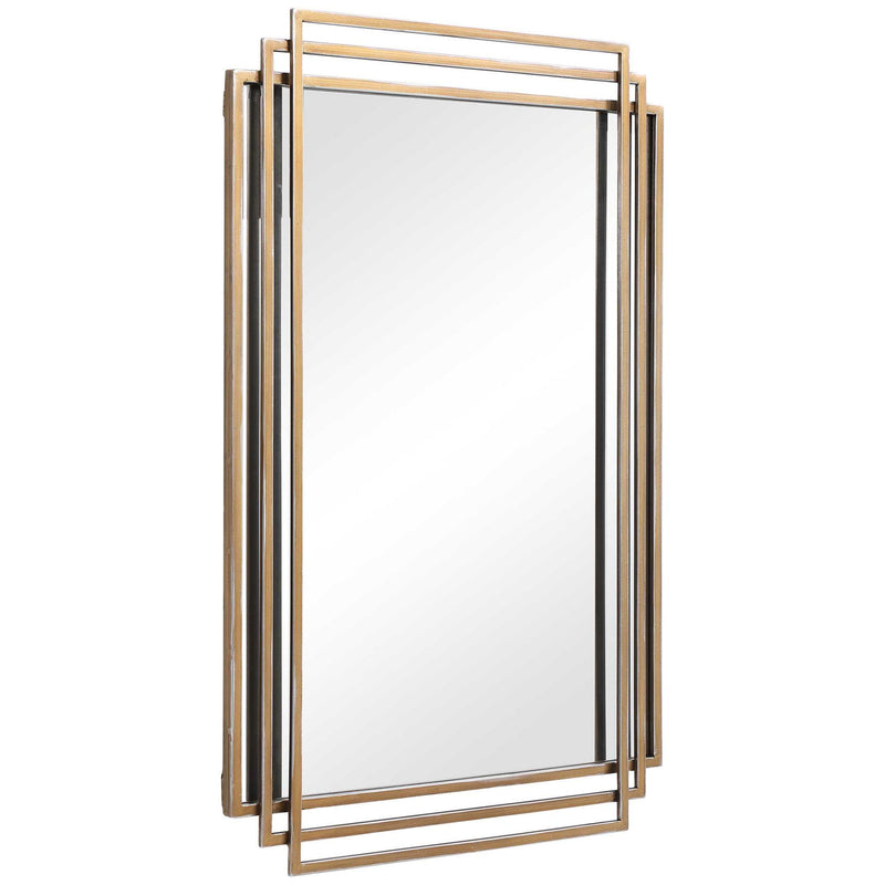 Uttermost Amherst wall mirror with a stylish frame, ideal for enhancing home decor and adding light to any room.