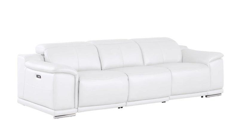 2679 - Genuine Leather Sofa With 3 Power Recliners