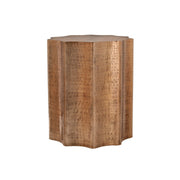 Drum Accent Side Table, Stylish Scalloped Design - R&R Furniture Gallery (Fountain Valley, CA)