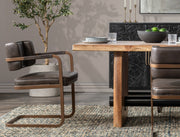 Brinton - 80" Dining Table - Acorn Brown - R&R Furniture Gallery (Fountain Valley, CA)