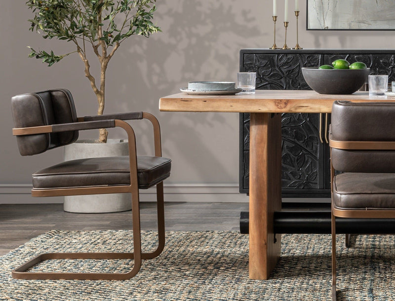 Brinton - 80" Dining Table - Acorn Brown - R&R Furniture Gallery (Fountain Valley, CA)